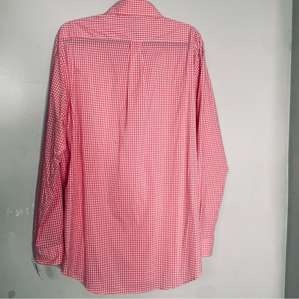 FootJoy Shirt Men Large Pink White Check Button Up Casual Preppy Dadcore Classic - Picture 4 of 8